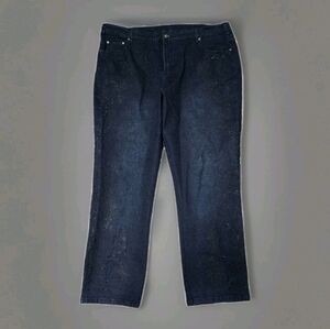 DG2 Embroidered Floral Dark Wash Jeans size 22W
